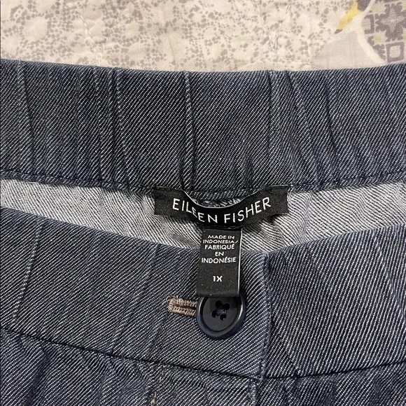 Eileen Fisher airy denim wide leg pants, size 1x - Picture 5 of 10